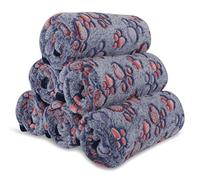 BVAGSS 6 Pezzi Piccola Coperta per Cane, Lavabile Soffice Morbida e Calda Flanella Copertine per Cani/Gatto di piccola e media taglia per dormire XH075 (104 x 76 cm, Blu)