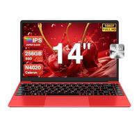 bvate PC Portatile 14 Pollici Notebook Win 11 Computer 256GB 1080P 2.4G+5G Supporta La Scheda SSD La Scheda TF Estesa, Wireless Bluetooth Mouse Wifi, Italiana Tastiera - Rossa