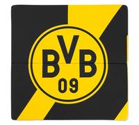 BVB Borussia Dortmund - Cuscino pieghevole per sedia, colore: nero/giallo, con maniglia e logo della squadra