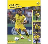 BVB Calendario da parete 2024 per gli appassionati di calcio. Calendario fotografico con le stelle del Borussia Dortmund. Calendario verticale 34 x 44 cm.