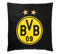 BVB - Federa per cuscino, taglia unica, colore: Nero