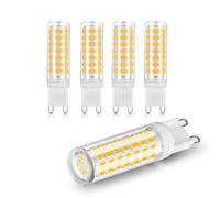 BVCL Lampadina LED G9 4,5 W equivalente a 45 W alogena, 530 lm CRI80+ 230 V senza sfarfallio, non dimmerabile, confezione da 5(Natural white 4000K)