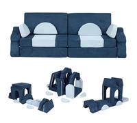 BVCL Set di divani da gioco modulari for bambini da 14 pezzi, divano multifunzionale convertibile in schiuma for bambini piccoli, for la costruzione di fortezze e la sala giochi