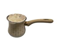 Bvdfgk Caffettiera Turca, Pentola per Sciogliere Burro E Cioccolato, Manico Resistente Al Calore, Scaldalatte, Pentola per Scaldare Il Burro, Caffetteria, Modello Dorato, 720ml