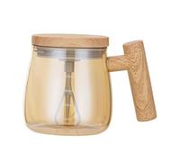 Bvdfgk Ciotola Impastatrice Automatica, 400 Ml, in Vetro, Ad Alta Velocità, Multifunzione, per Casa E Ufficio, con Coperchio, Champagne