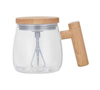 Bvdfgk Ciotola Impastatrice Automatica, 400 Ml, in Vetro, Ad Alta Velocità, Multifunzione, per Casa E Ufficio, con Coperchio, Chiaro