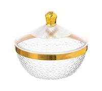 Bvdfgk Ciotola per Frutta con Coperchio, Utilizzabile Come Ciotola Decorativa, Cesto per Frutta, Vassoio per Snack E Contenitore, Realizzata in PETG per, Round L