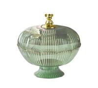 Bvdfgk Ciotola per Frutta con Piedistallo E Coperchio a Forma di Orso, 9,4x10 Pollici, Ciotola per Dessert, Base Rimovibile per Riunioni di Famiglia, Accesso, Verde