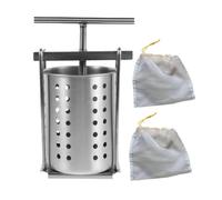 Bvdfgk Manual Pressa Cilindro Spremi Verdure Manuale Estrattore Succo Acciaio Inox con Separatore Polpa per Ingredienti Freschi Adatto a Riempimento Ravioli, 1.5l
