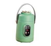 Bvdfgk Mini Bollitore Elettrico Portatile Multifunzionale con Manico in Morbida Pelle, Potenza Stabile, Controllo Intelligente, Adatto per Ufficio, Cucina, E, Verde
