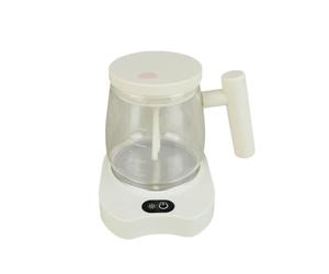 Bvdfgk Tazza Automiscelante per Caffè con Sottobicchiere Riscaldante, Tazza Intelligente per Bevande, Ideale Come Regalo per La Festa Del Papà O per L'uf, Bianco