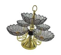 Bvdfgk Vassoio Girevole per Snack, Piatto per, Fruttiera con Ciotola Multipla, Piatto Da Dessert con Snack Floreali per Hotel, Feste, Cucina, Grigio, 5 Vassoio con Anello