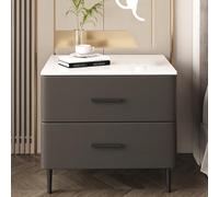 BVDHASDBT Comodino moderno, il materiale è duro, stabilità strutturale altamente lucido, con cassetti profondi per camera da letto, soggiorno, armadio (grigio scuro, 50 x 40 x 50 cm)