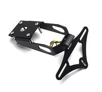 BVDOUE Motociclo CNC Supporto per Targa Portatarga con Luce A LED Luce per Motocicletta Porta Targa, per Kawasaki Z650 Ninja 650 2017 2018 2019 Regolabile Accessori