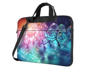 bvgweet Borsa a tracolla per computer portatile con stampa a tavola periodica chimica per computer da 13/14/15,6 pollici, Nero , 15.6 inch