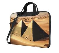 bvgweet Borsa a tracolla per computer portatile con stampa piramide egiziana nel deserto01, per computer da 13/14/15,6 pollici, Nero , 14 inch