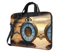 bvgweet Gears Clock Bronze Century Print Laptop Cartella Borsa Del Computer Portatile Borsa A Tracolla Borsa Del Computer Borse Per 13/14/15.6 Pollice, Nero , 15.6 inch