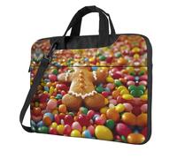 bvgweet Gingerbread Man Candy Print Laptop Briefcase Bag Laptop Shoulder Sleeve Bag Borse per computer per 13/14/15.6 pollici, Nero , 14 inch