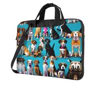 bvgweet Molti modelli di Beagle Stampa Laptop Briefcase Bag Laptop Shoulder Sleeve Bag Computer Borse Per 13/14/15.6 Pollice, Nero , 14 inch