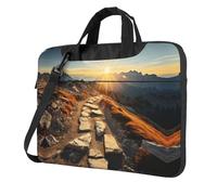 bvgweet Mountain At Sunrise - Borsa a tracolla per computer portatile, con stampa di montagna all'alba, per computer da 13/14/15,6 pollici, Nero , 14 inch