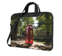 bvgweet Red Phone Booth Londra Street Print Laptop Briefcase Bag Laptop Shoulder Sleeve Bag Computer Borse Per 13/14/15.6 Pollice, Nero , 13 inch