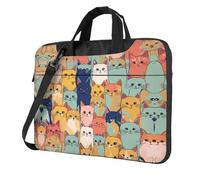 bvgweet Simpatico Gatti In Una Varietà Di Colori Stampa Del Computer Portatile Valigetta Borsa Del Manicotto Della Spalla Del Computer Borse Per 13/14/15.6 Pollice, Nero , 15.6 inch