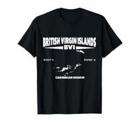 BVI Map Design con coordinate e soprannome Maglietta