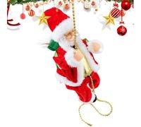 Bvizyelck Babbo Natale Arrampicatore - Decorazione Musicale Natalizia con Luce,Babbo Natale Decorazione Porta Invernale | per Bambini Casa Esterno Vacanze Porta Anteriore Giardino Tetto Classe Albero