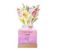 Bvizyelck Calendario Da Scrivania Fiori 2026 | Calendario Mini Da Tavolo Floreale Decorativo In Piedi | Organizzatore Agenda Pianificatore Per Decorazione Casa Ufficio | Per Studio Scuola Università