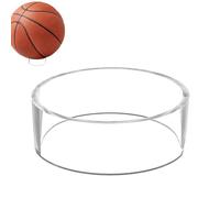 Bvizyelck Espositore per palline in acrilico, con anello rotondo, supporto per pallacanestro, supporto da calcio, supporto trasparente per esporre i tuoi palloni sportivi