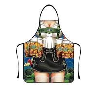 Bvizyelck Grembiule 'Oktoberfest - Grembiule Oktoberfest resistente all'olio Grembiule Dirndl da donna,Grembiule Lederhosen Grembiule novità per donna Grembiule femminile divertente per cucina Cottura
