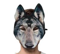 Bvizyelck Maschera da lupo di Halloween, maschera da lupo per adulti | Maschera per il viso realistica per la testa per adulti - di Mardi Gras Masquerade per vestire la festa