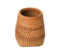 Bvizyelck Portapenne In Rattan, Porta Pennelli Da Trucco, Organizer Da Scrivania Per Ufficio, Portamatite Da Scrivania Intrecciato A Mano, Pennello Per Il Trucco, Tazza Di matite Da Ufficio, Casa