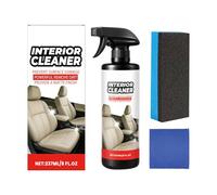 Bvizyelck Pulitore Interni Auto,Detergente Spray Sedili Auto con Strofinaccio e Spugna - 237ml Spray Rinfrescante Interni per Sedili in Pelle Cruscotto Console Porte
