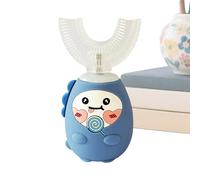 Bvizyelck Spazzolino da denti elettrico a forma di U per bambini, con 3 modalità e timer, strumento per la pulizia automatica dei denti, per hotel, scuola, ragazzi, ragazze, per la notte, la casa, i