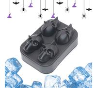 Bvizyelck Stampo Per Ghiaccio Teschio - Vassoio Per Ghiaccio In Silicone Per Cocktail,Forniture Per Bevande Per Feste Di Halloween Cucina Frigorifero Per Whisky, Bevande, Vino, Acqua, Succo, Cocktail