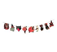 Bvizyelck Striscione Decorativo Halloween - Ghirlanda Festiva in Legno 160 cm,Decorazione Tema Halloween Per Cimitero Giardino Portico Finestra Porta