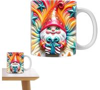 Bvizyelck Tazza da caffè con, tazze da caffè a tema gnomi | Tazza da giardino in ceramica da 3D Gnomi colorati con scatole | da da 350 ml per la mamma, migliore amica, collega di lavoro