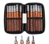 Bvizyelck Utensili Per Intaglio Del Legno,Taglierina Per Intaglio Con Pietra Per Affilare - Set Da 12 Pezzi Per Scultura E | Per Incisori Falegnami Principianti Artisti Artigianato E