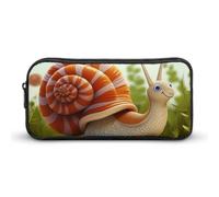 BVKWNTSA Astuccio per matite con graziosa lumaca stampata, per ragazze, ragazzi, bambini, utilizzabile come astuccio, accessorio da ufficio, borsa per cosmetici