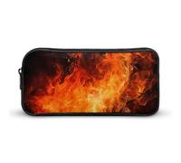 BVKWNTSA Astuccio per matite con stampa di fiamme ruggenti, per ragazze, ragazzi e bambini, utilizzabile come astuccio, accessorio da ufficio, borsa per cosmetici
