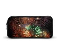 BVKWNTSA Astuccio per matite con stampa di fuochi d'artificio, per ragazze, ragazzi, bambini, utilizzabile come astuccio, accessorio per ufficio, trousse per cosmetici