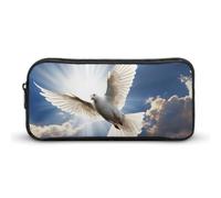 BVKWNTSA Astuccio portapenne con stampa di colomba e cielo, per ragazze, ragazzi e bambini, utilizzabile come astuccio, accessorio da ufficio, trousse per cosmetici