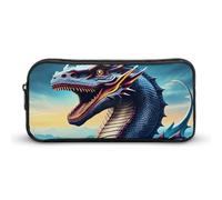 BVKWNTSA Astuccio portapenne con stampa di drago ruggente, per ragazze, ragazzi e bambini, utilizzabile come astuccio, accessorio per ufficio, borsa per cosmetici