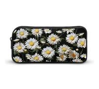 BVKWNTSA Astuccio portapenne con stampa di margherite, per ragazze, ragazzi, bambini, utilizzabile come astuccio, accessorio da ufficio, trousse per cosmetici