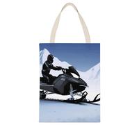 BVKWNTSA Borsa di tela stampata per motoslitta di grande capacità singola - un aiuto durevole ed elegante per lo shopping