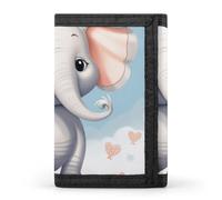 BVKWNTSA Elegante e durevole carino Elephant1 stampato Tri-fold Portafoglio, Multi-Card Slot, grande capacità e portatile, Elefante carino 1, Taglia unica