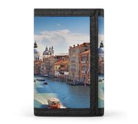BVKWNTSA Elegante e durevole Grand Canal in Italia stampato Tri-fold Portafoglio, Multi-Card Slot, grande capacità e portatile, Canal Grande in Italia, Taglia unica