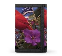 BVKWNTSA Elegante e durevole portafoglio pieghevole con stampa Morning Glory viola, con scomparti per schede multiple, grande capacità e portatile, Viola Mattina Gloria, Taglia unica