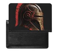 BVKWNTSA Elegante e pratico casco Spartan Warrior stampato passaporto Protector è il tuo compagno di viaggio perfetto, proteggendo completamente la sicurezza del passaporto.